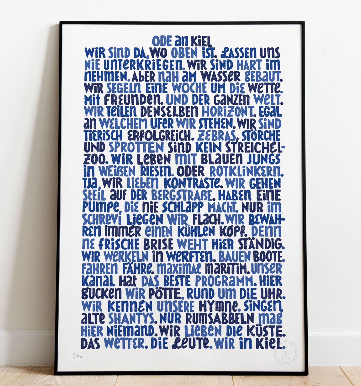 Ode an Kiel Poster - DIN A2 - Anker Edition